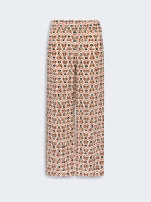 Printed Crepe De Chine Trousers for Women - Antique Rose - Max Mara UAE