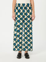 max mara printed crepe de chine trousers for women