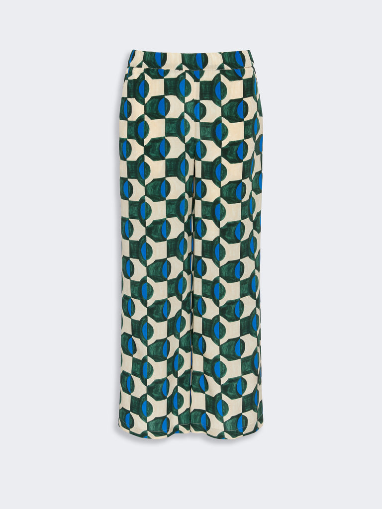 max mara printed crêpe de chine trousers