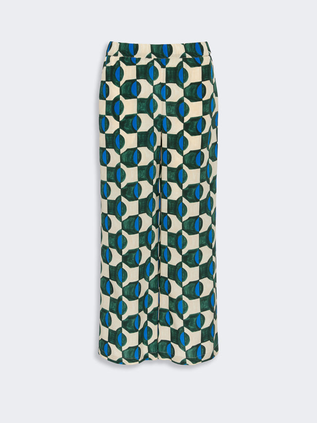 max mara printed crepe de chine trousers for women