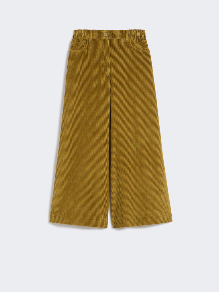 max mara cropped cotton velvet trousers