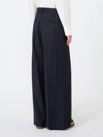 max mara wool pinstriped flannel trousers for women