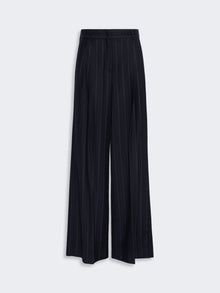 max mara wool pinstriped flannel trousers for women