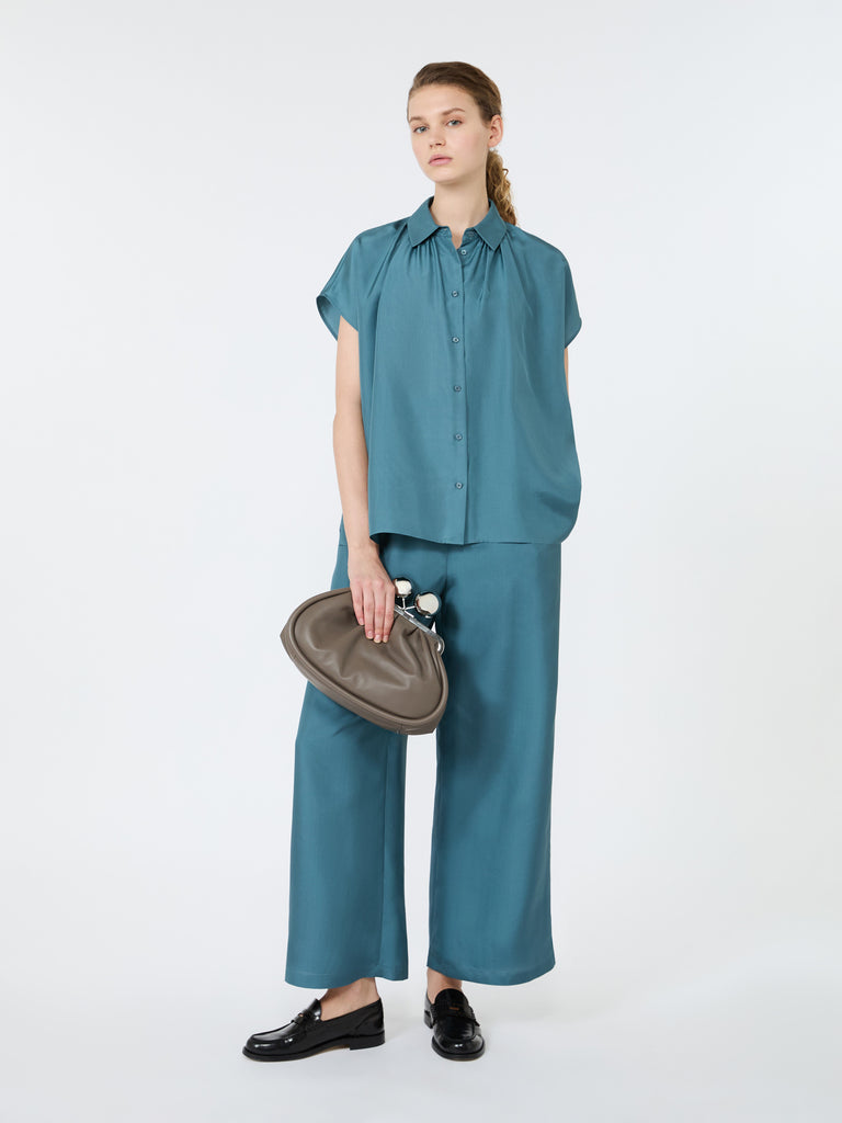 max mara cropped silk trousers