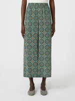 max mara printed silk cropped trousers for women