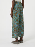 max mara printed silk cropped trousers for women