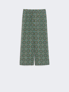 max mara printed silk cropped trousers for women