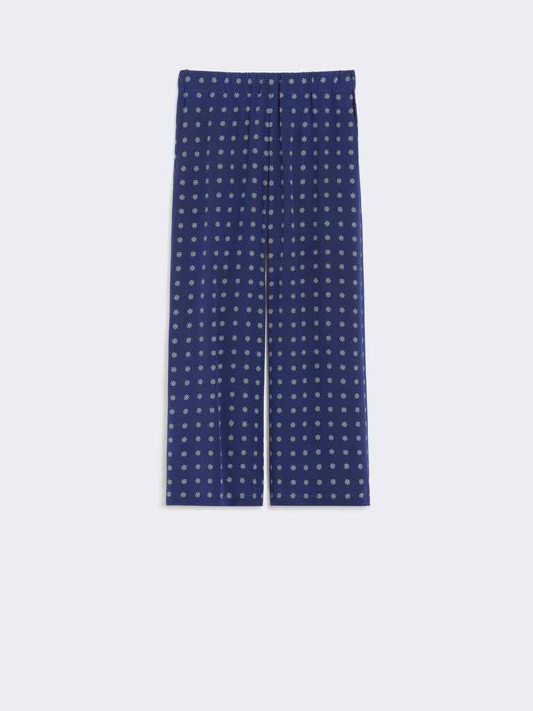 max mara printed silk cropped trousers