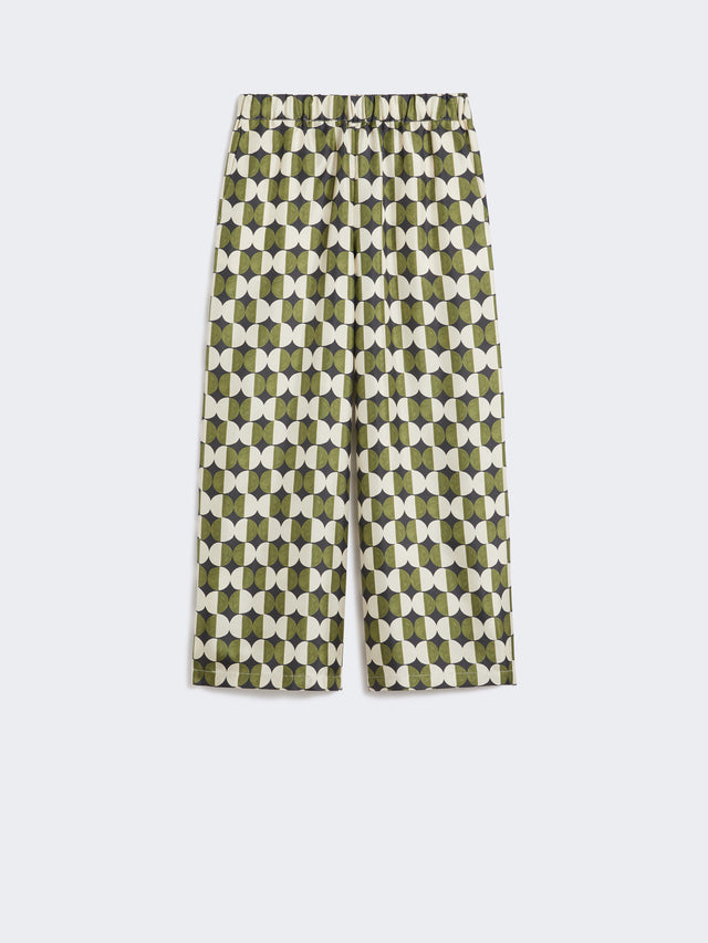 Silk twill trousers