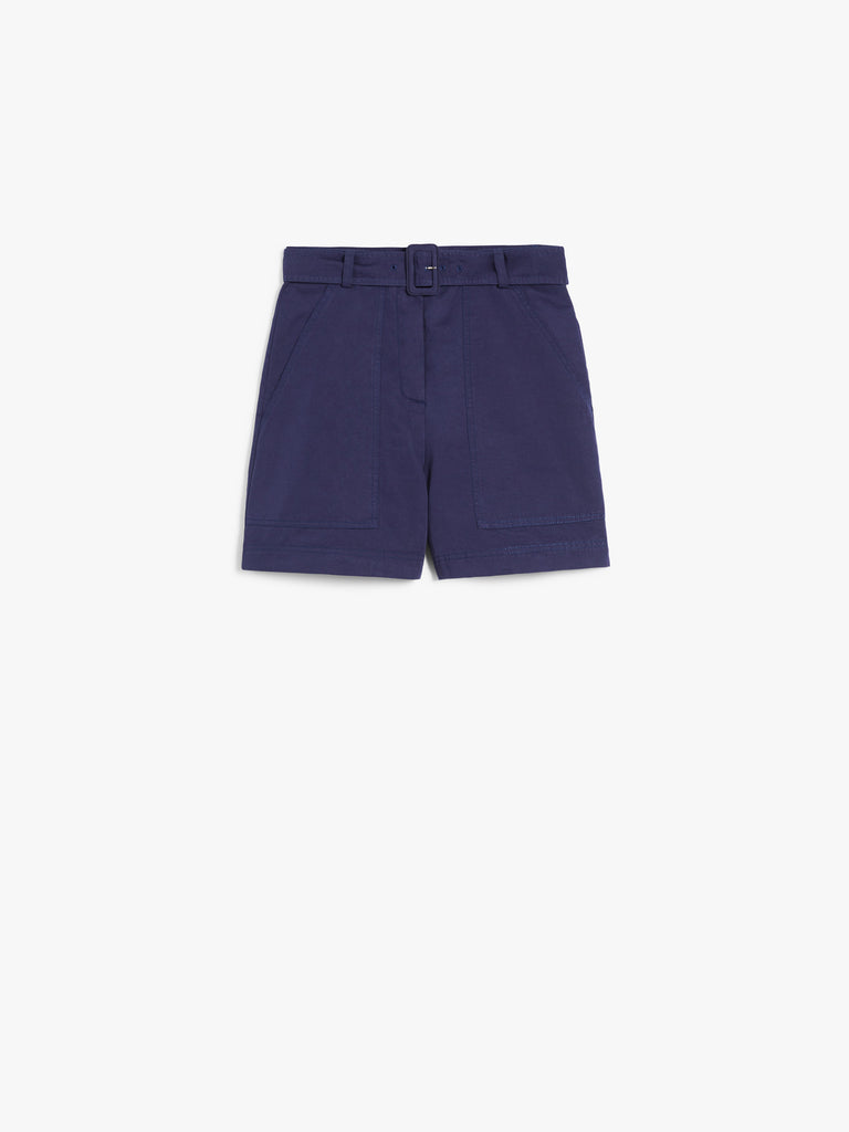 max mara cotton and linen bermuda shorts