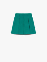 Cotton Bermuda Shorts for Women - Green - Max Mara UAE