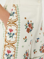 max mara embroidered cotton bermuda shorts for women