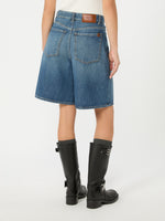 max mara cotton denim bermuda shorts for women