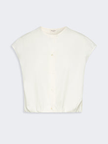 Cotton Poplin Crop Top for Women - White - Max Mara UAE