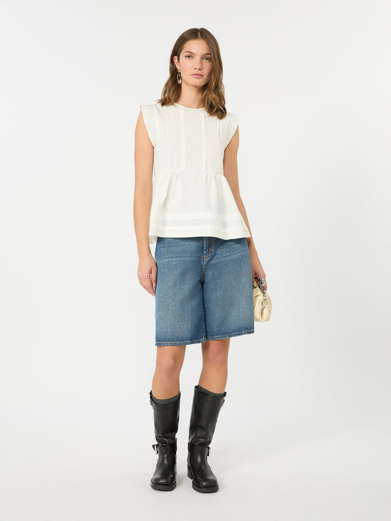 max mara sleeveless cotton poplin blouse