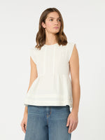 max mara sleeveless cotton poplin blouse for women