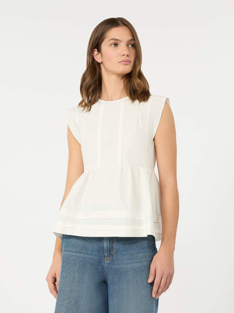 max mara sleeveless cotton poplin blouse