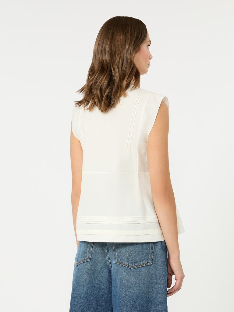 max mara sleeveless cotton poplin blouse