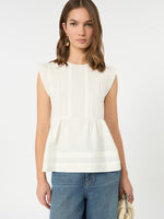 max mara sleeveless cotton poplin blouse for women