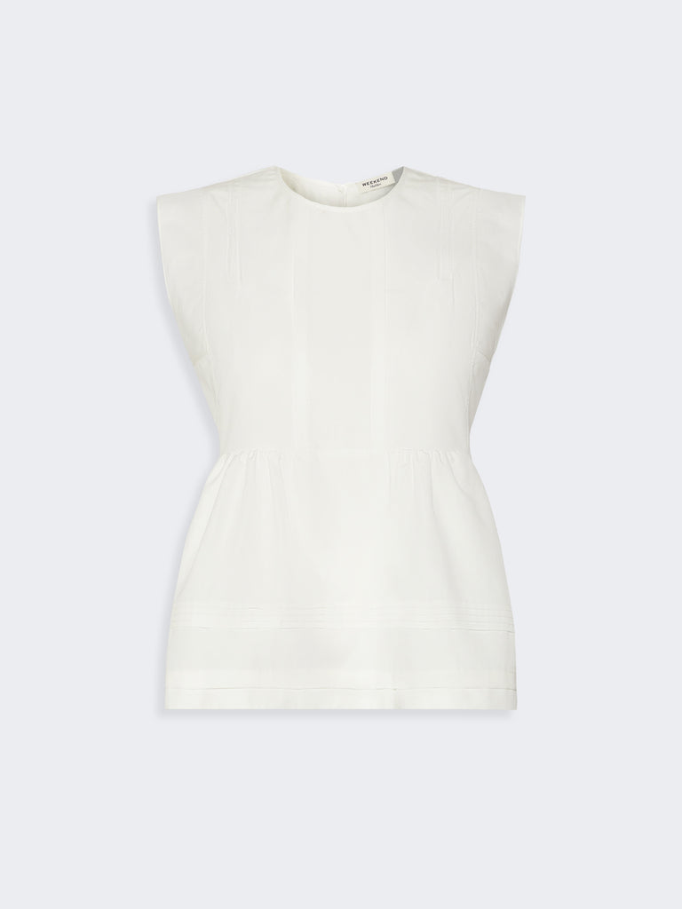 max mara sleeveless cotton poplin blouse