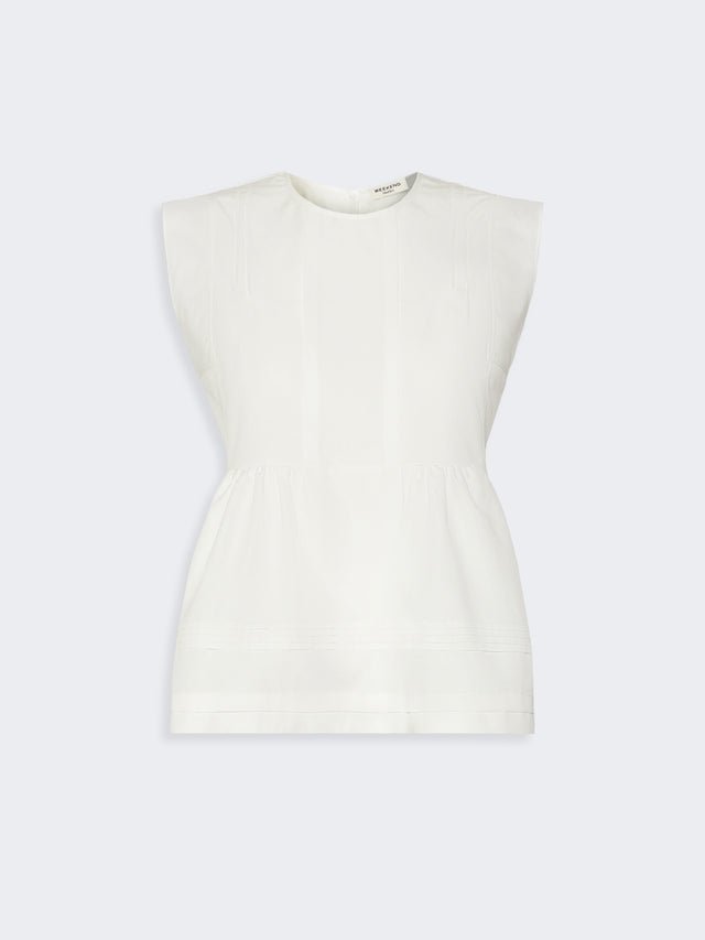 max mara sleeveless cotton poplin blouse for women