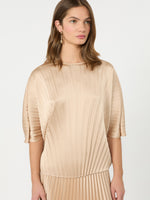 max mara loose blouse in pleated satin for women