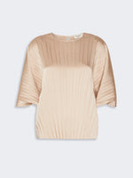 max mara loose blouse in pleated satin for women