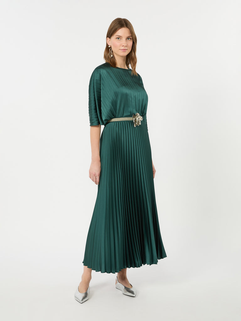 max mara loose blouse in pleated satin