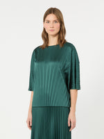 max mara loose blouse in pleated satin for women