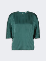 max mara loose blouse in pleated satin for women