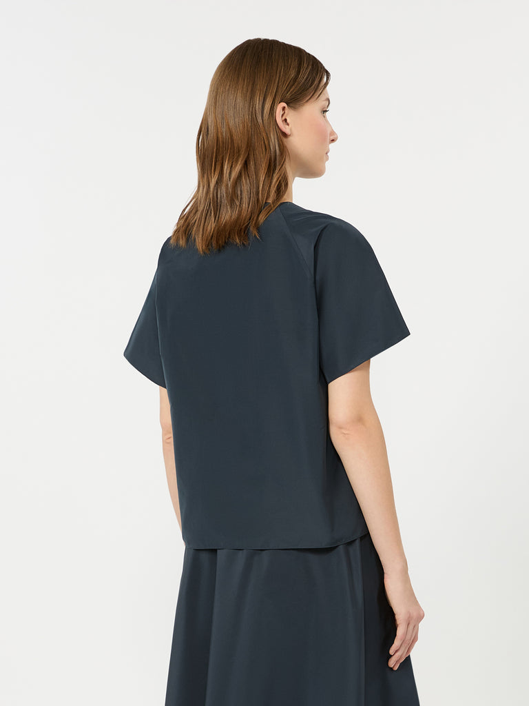 max mara cotton-blend taffeta blouse