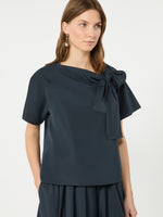 max mara cotton-blend taffeta blouse for women