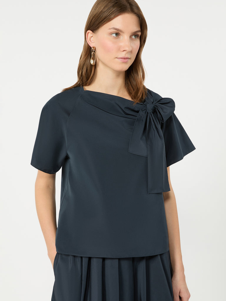 max mara cotton-blend taffeta blouse