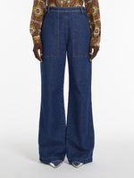 Cotton denim trousers