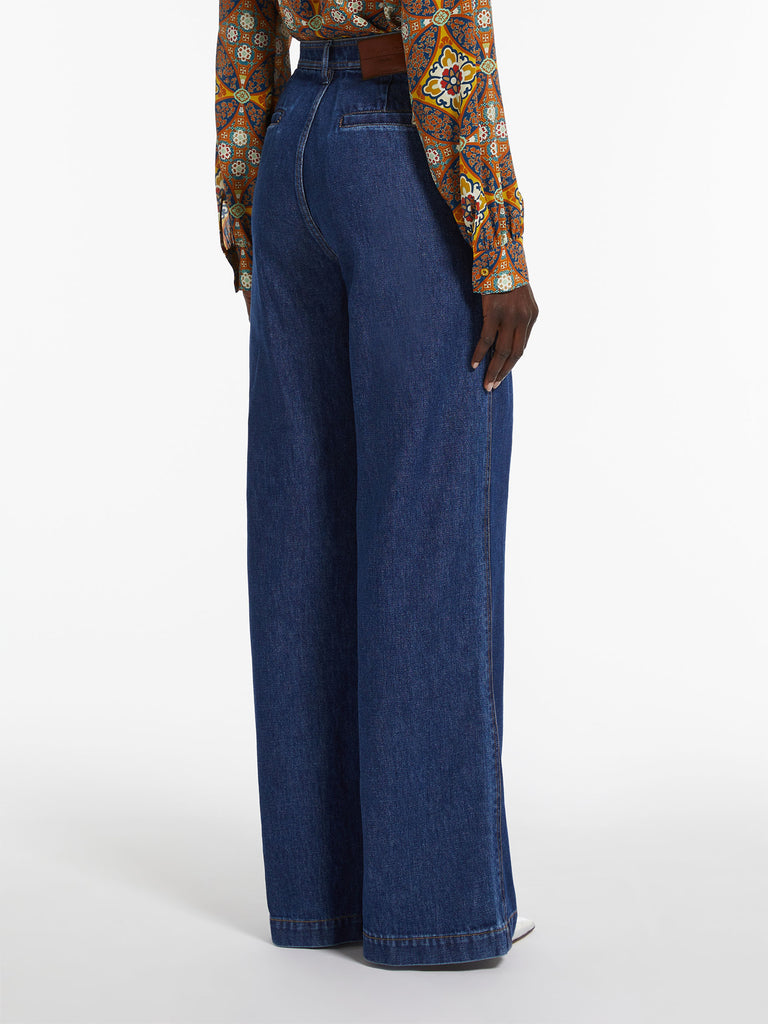 Cotton denim trousers