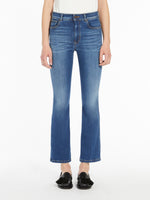 Stretch Denim Cropped Jeans for Women - Navy - Max Mara UAE
