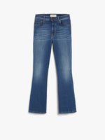 Stretch Denim Cropped Jeans for Women - Navy - Max Mara UAE