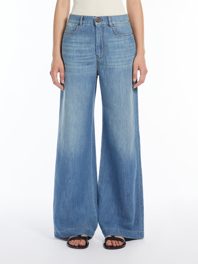 max mara linen and cotton denim jeans