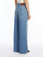 Linen And Cotton Denim Jeans for Women - Navy - Max Mara UAE