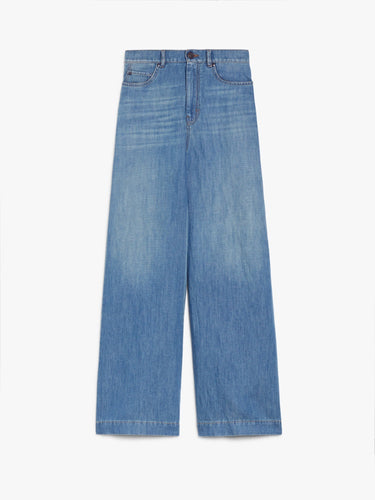 max mara linen and cotton denim jeans for women