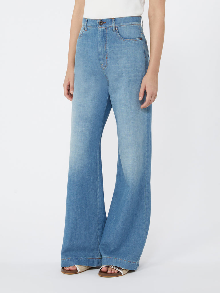 max mara linen and cotton denim jeans