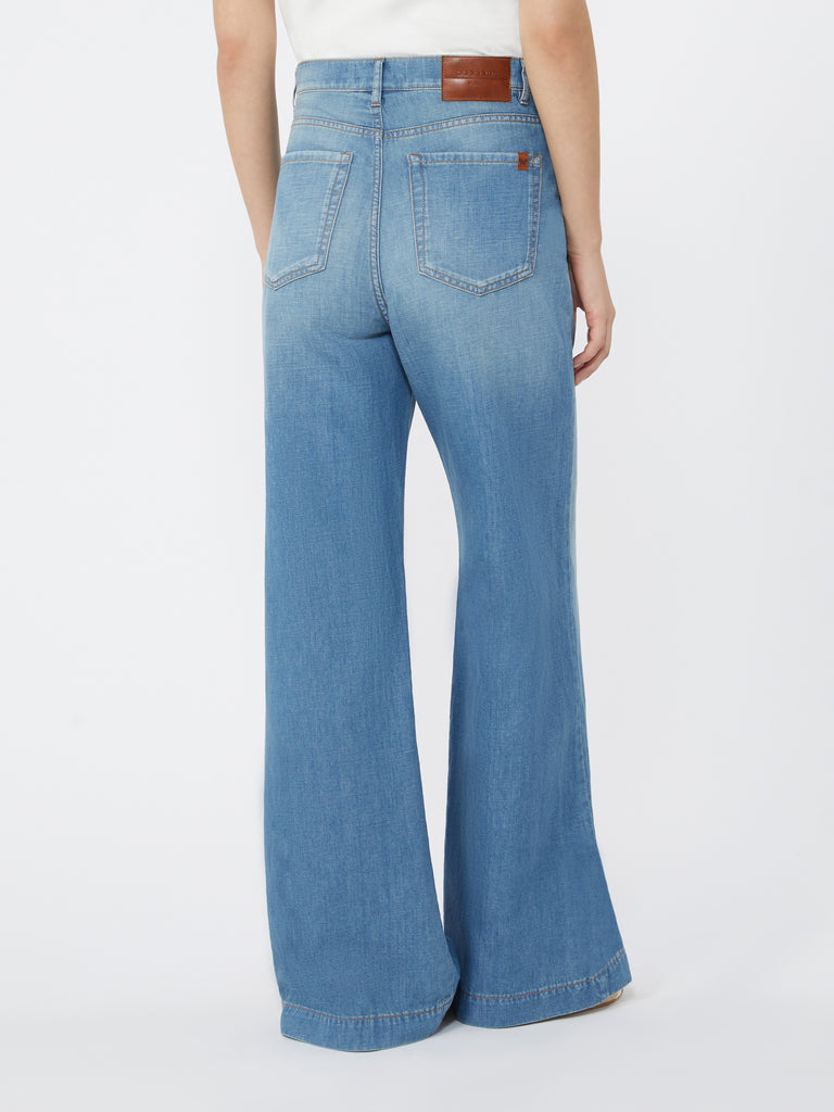 max mara linen and cotton denim jeans