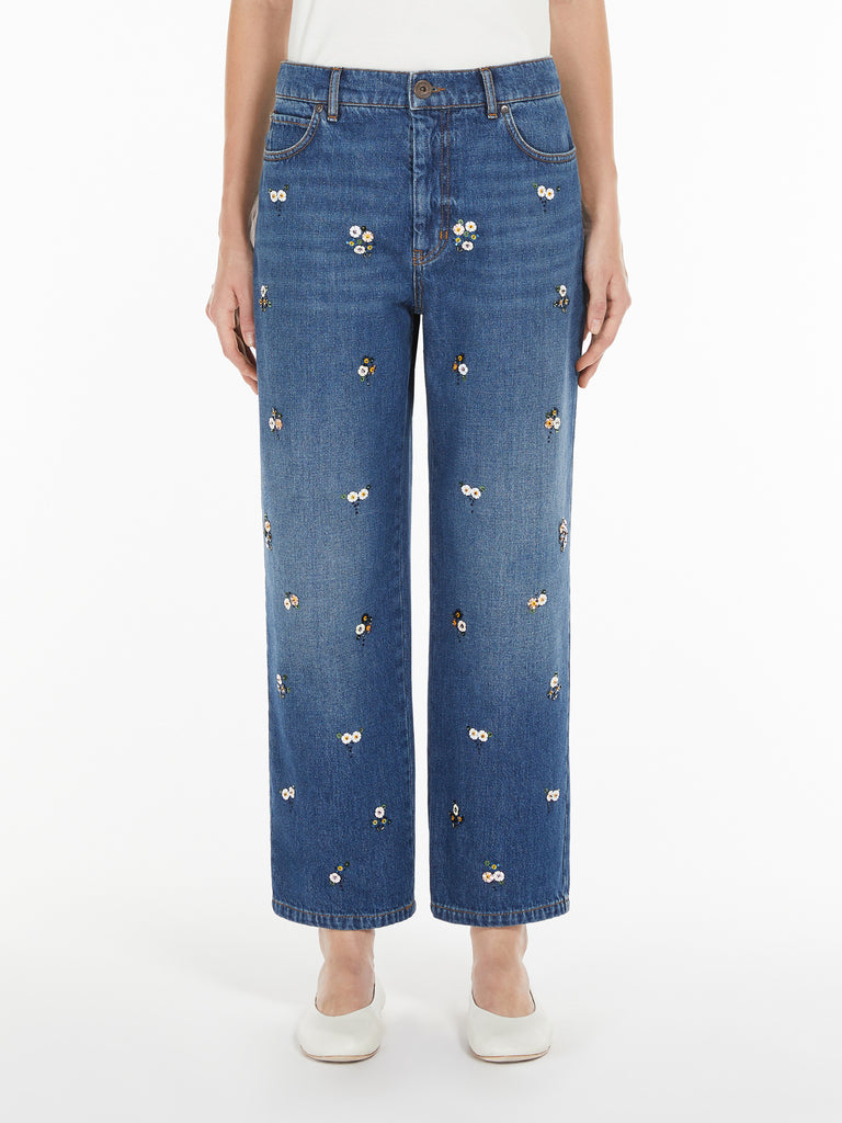 max mara sequinned denim jeans