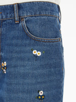 Sequinned Denim Jeans for Women - Navy - Max Mara UAE