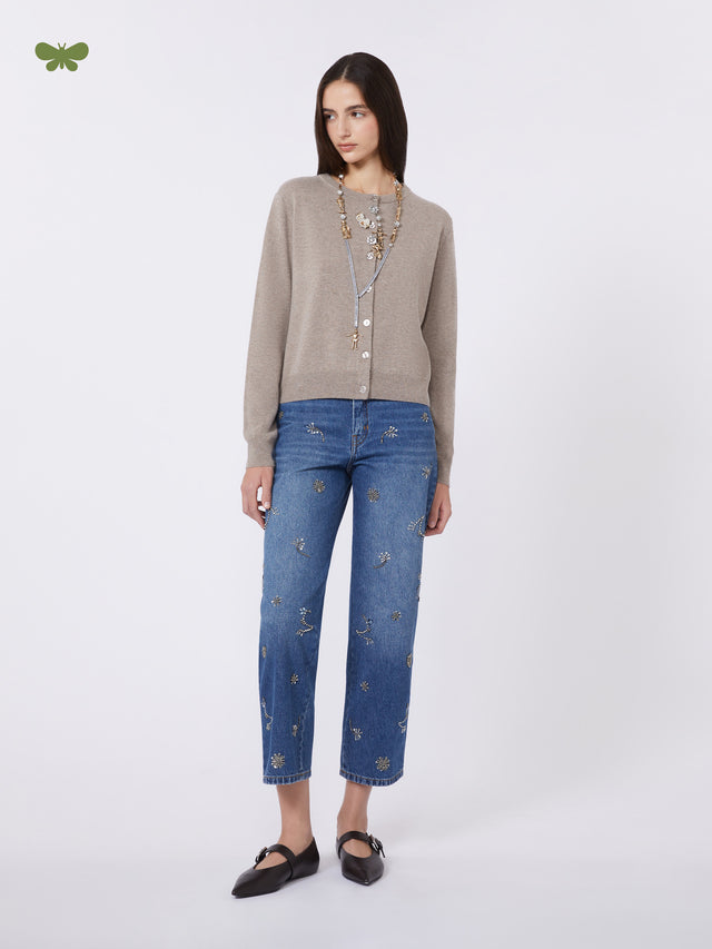 max mara embroidered denim jeans for women