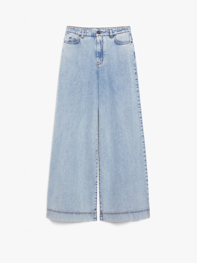 Wide-Leg Denim Jeans for Women - Navy - Max Mara UAE