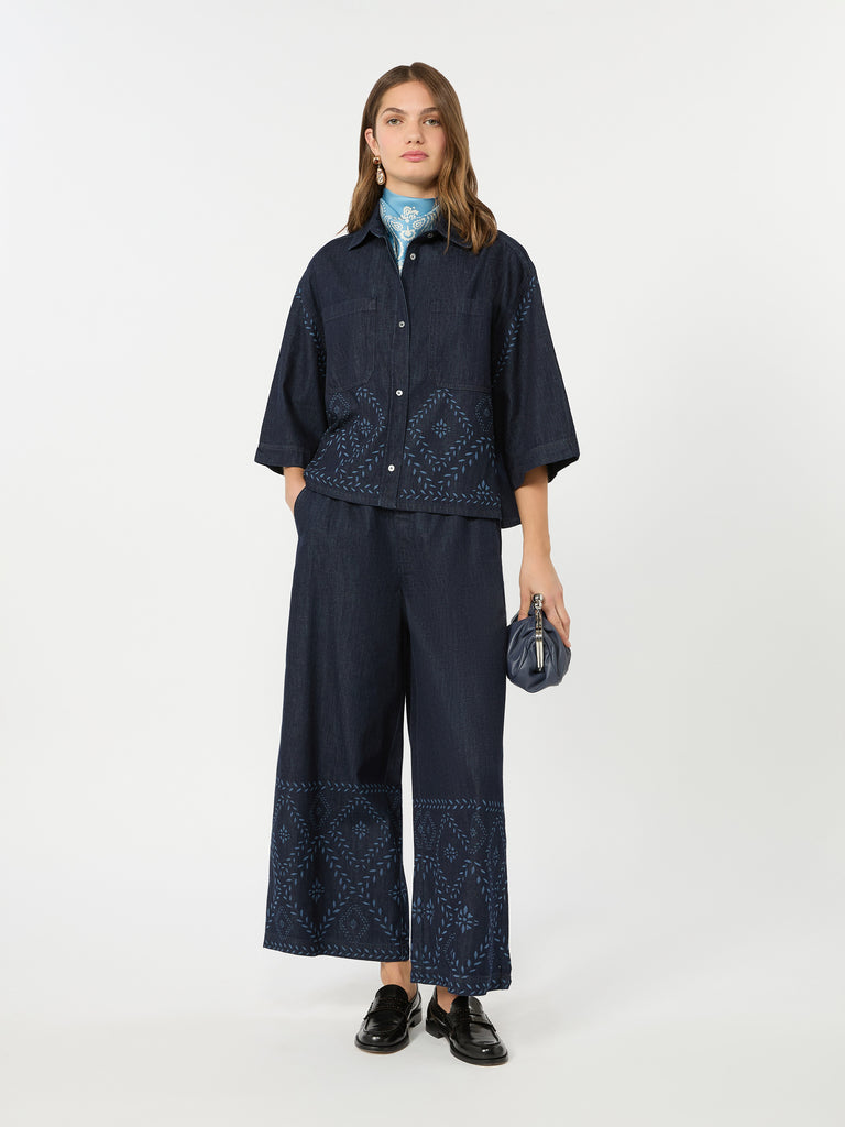 max mara laser-cut denim jeans
