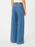 max mara cotton denim wide-leg jeans for women