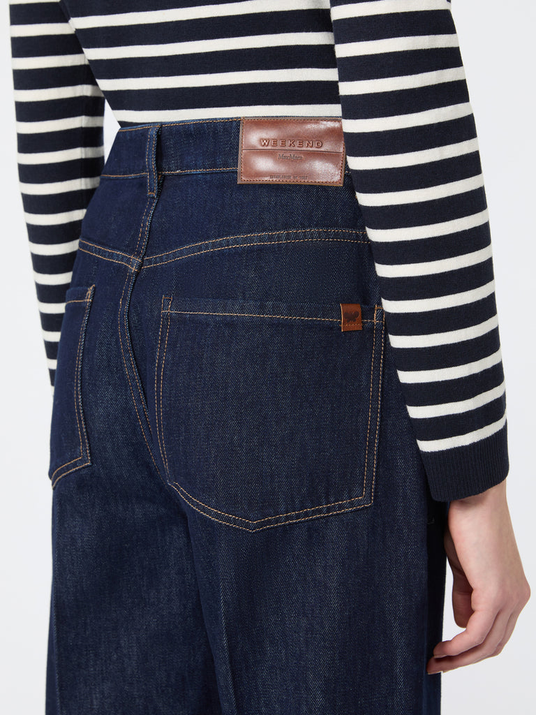 max mara cotton denim palazzo jeans