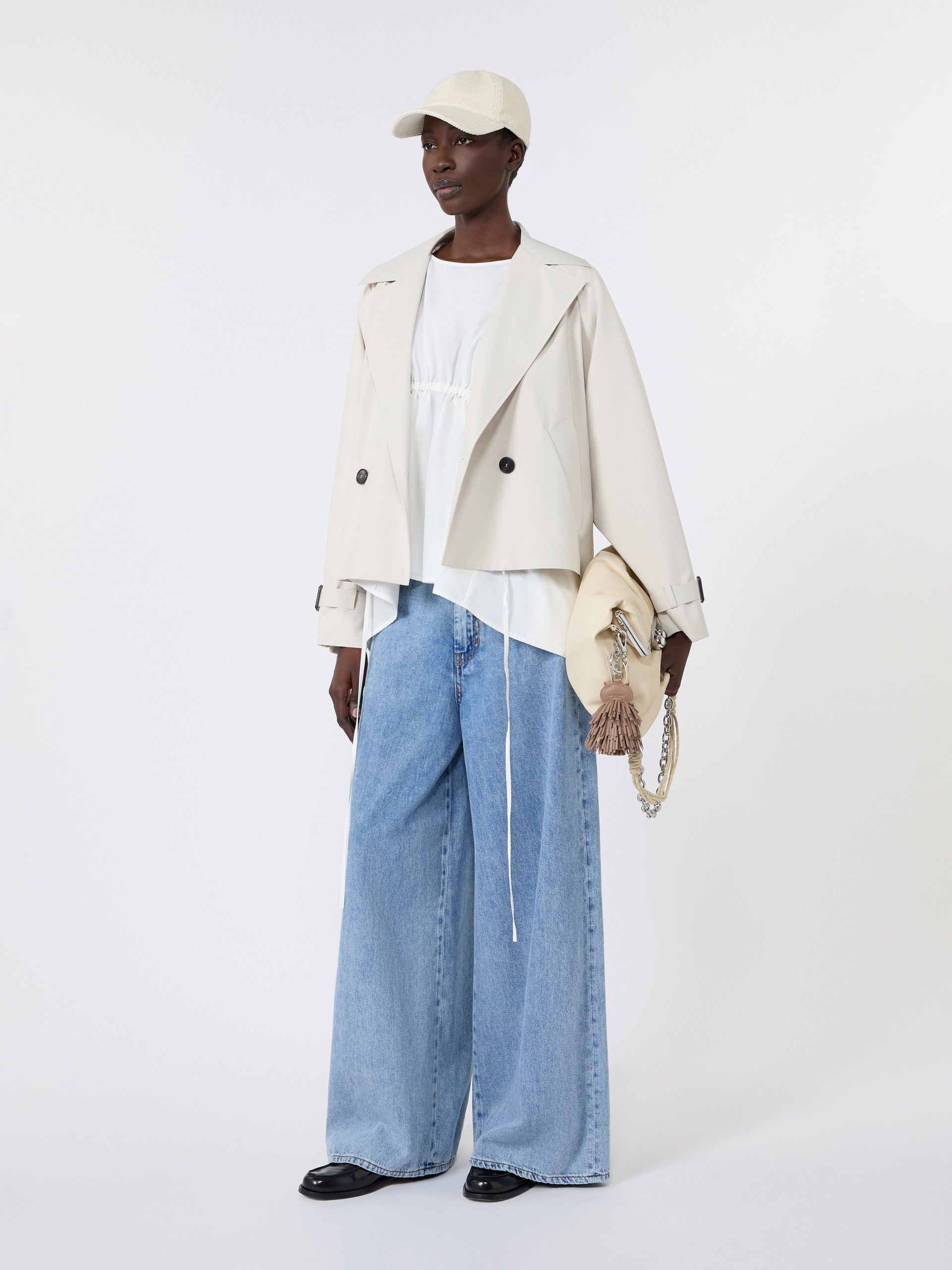 max mara long cotton denim jeans for women